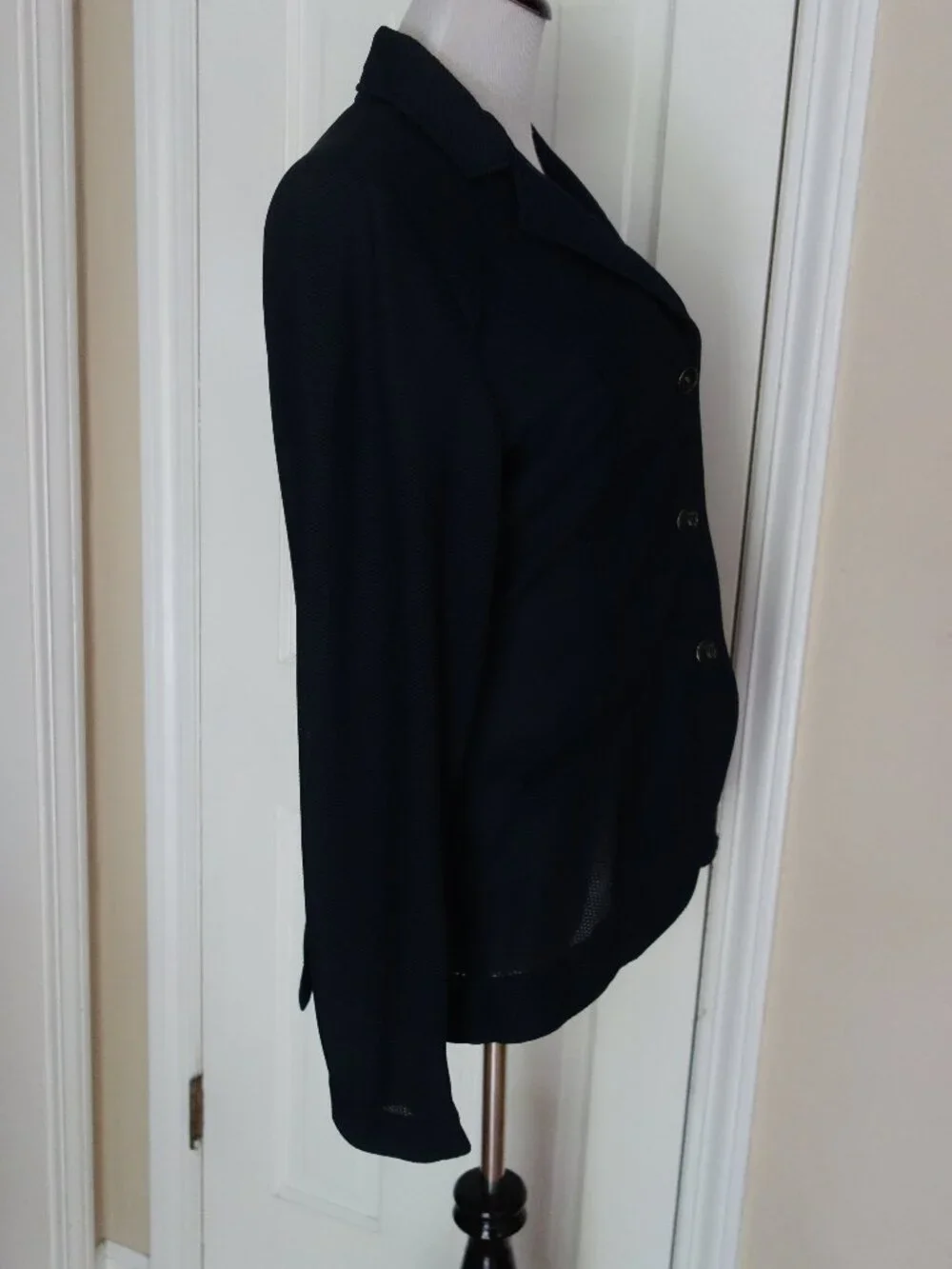 ALESSANDRO ALBANESE Mesh Show Navy Coat – Wmns L (U.S. 10/12) - Picture 13 of 14